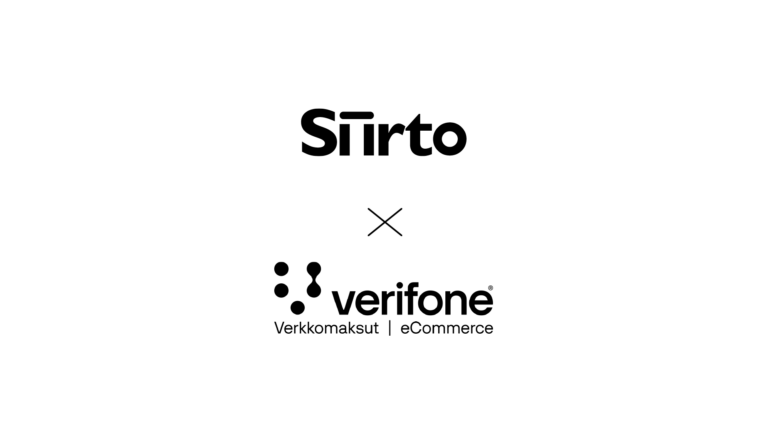 Siirron logo vierekkäin verifonen mustan logon kanssa valkoisella taustalla.